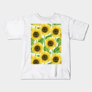 Sunflowers watercolor Kids T-Shirt